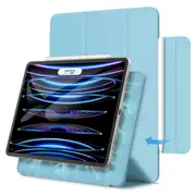 Magnetic iPad Pro Case with Apple Pencil Clasp for iPad Pro 2022 12.9" Light Blue
