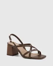 Lauri Rich Brown Leather Strappy Heel