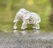 999 Silver Hindu Religious Solid Elephant Hathi Idol Statue 5 gm, rahu remedy