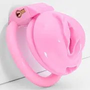 SM Chastity Cage Men's Penis Cage with Labia Chastity Cage Male Cock Cage with 4 Penis Ring Penis Cage SM Bondage Chastity Belt Penis Cage Sex Toy for Men(S)