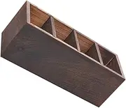 Tofficu Wooden Storage Box Tabletop Organizer Wooden Organiser Desk Organizer Wooden Organizers and Storage Wooden Storage Case Storage Containers on Table Wooden Desktop Organiser Coffee