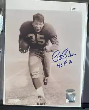 PETE PIHOS AUTOGRAPHED SIGNED PHILADELPHIA EAGLES 8X10 HALL OF FAME 1970 COA