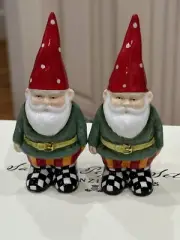 Mackenzie Childs Woodland Gnome Salt And Shaker Set