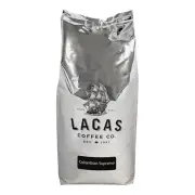 Lacas Coffee Colombian Supremo Whole Bean Coffee 5 lb - 4/Pieces WS-110LCWBCOLMB