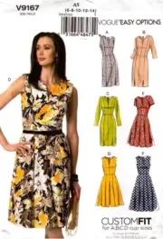 Vogue Sewing Pattern 9167 V9167 Misses Dress Vogue Easy Options Size 6-14 NEW
