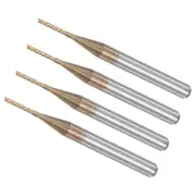 4pcs 3.175mm Shank 0.9mm Left Hand Ti-Coated Corn End Mill CNC Router Bit
