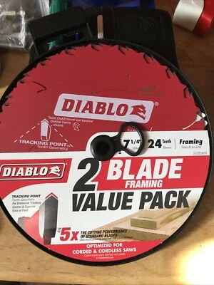 7-1/4 in. 24-tooth carbide framing circular saw blade value pack (2-pack)