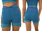 Free People Movement Throw Jacquard Shorts in Wave Rider Combo ( S )