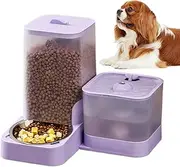 Automatic Pet Feeder | Automatic Feeder Cat Food Dispenser - Large Capacity Storage Container with Stainless Steel Bowl, Waterer Feeding Supplies, Dog Accessories