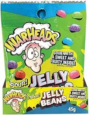Warheads Sour Jelly Beans Candy 45 g (Pack of 12)