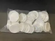 Plastic End Caps for Kraft Mailing Shipping Tubes 4” White 50 pcs