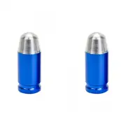 Trik Topz Valve Caps Bullet Blue SV Intended For Use With Schrader Valves