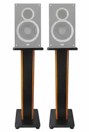 Pair 28" 2-Tone Speaker Stands For ELAC B6 Bookshelf Speakers