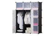 Foret DIY 12 Cube Storage Cabinet Compartment Wardrobe Rack Shelf XL Portable