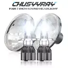 Fit Chevy Nova 1963-1978 DOT 7" inch Round LED Headlight Hi/Lo Sealed Beam