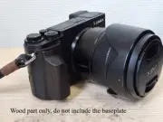 Wood Wooden Hand Grip Camera Holder For Panasonic Lumix DC-GX9 GX9 Ebony