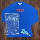 Off-White Emotionally Available Arrow Skate L/S Tee Blue Peacock Red Small