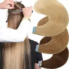 CLEARANCE Traceless Tape In Remy Human Hair Extensions Invisible Skin Weft US