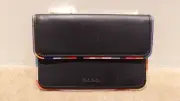 Paul Smith Leather Signature Stripe Edge Black Card Wallet Zip Case