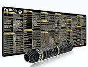 excovip Python Commands Shortcuts Mouse Pad -80x30x0.2 cm Extended Large Cheat Sheet Mousepad PC Office Spreadsheet Keyboard Mouse Mat with Non-Slip Base0306
