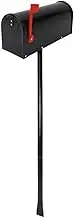 Free Standing Letterbox Mailbox Black Freestanding Mail Letter Box + Stand