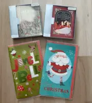 24 Christmas Cards variety bundle w/ envelopes + 2 jumbo Xmas Cards 12x6.75 In