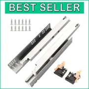 Heavy-Duty 12-Inch Undermount Drawer Slides - 6 Pairs with Soft Close & Locking