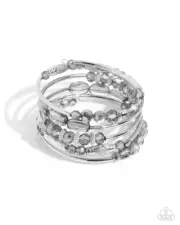 Paparazzi Sassy Stack Silver Bracelet NWT