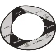 Label, Astral, 2" Multiport Valve, 6 Position : 09848R0201