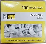 HPM DQ107 8-10mm White Cable Clips Accessory - Cable Clips Hook Type 8-10mm White Pack of 100