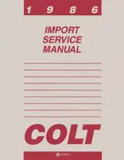 1986 Dodge Colt Shop Service Repair Manual Book Engine Drivetrain Electrical OEM