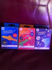 Science Squad set of 3 min kits; submarine/volcano/ tornado ; NIB FREE SHIPPING!