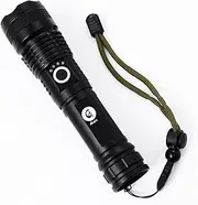 JB-arc LED Rechargeable Flashlight 10000LM Handheld Water Resistant Torch with Telescopic Zoom Perfect for Camping Hiking Outdoor and Emergency Night Light