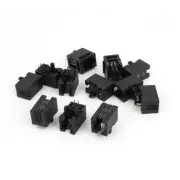 12Pcs 4 Pins PCB Mounting Type RJ9 RJ10 RJ22 4P4C Modular Telephone Jack Socket