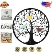 Unique 23" Metal Tree of Life Wall Art - Vintage Style for Indoor/Outdoor Use