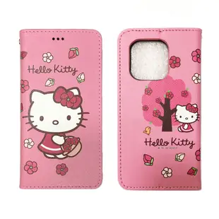 HELLO KITTY 皮套 iPhone 14 PLUS Pro Max 磁吸側掀可站立手機皮套 凱蒂 手機套 螢幕貼