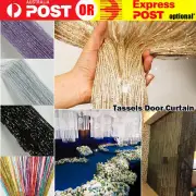 Door Curtain Tassel Fly Screen Panel Room Bead String Divider Wedding Party Deco