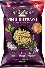 Infuzions Veggie Straws Salt & Vinegar Flavour 90g