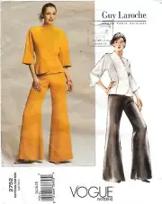 Vogue 2752 sewing pattern, Guy Laroche jacket and wide pants, sizes 14-18, uncut