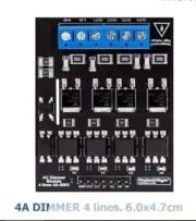 4 Channel AC Dimmer for Arduino Raspberry pi 3.3V/5V 50/60hz max 4A per channel