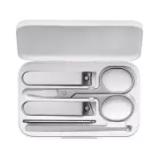 Xiaomi Mijia Portable Compact 5-Piece Mini Nail Clipper Set Stainless Steel Flat Nail Clipper Nail File Ear Pick Remove