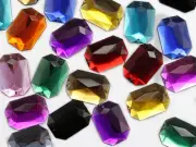 25x18mm Octagon Flat Back Sew On Beads for Crafts - 20 Pieces - 13 Colors