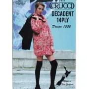 Crucci Knitting Pattern 1550, Cowl Neck Sloppy Joe, Designed for 14 Ply Pure Woo