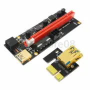 PCI-E Riser 009 1X 4x 8x 16x Extender PCI-E USB Riser 009S Dual 6Pin Adapter Car