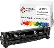 Cartridge Planet Black Compatible Toner Cartridge for HP 312X CF380X (4,400 Pages) for HP Color Laserjet Pro MFP M476dn M476dw M476nw