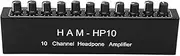 Audio Distributor, Independent Control 12dB Gain 10 Channel Headphone Amplifier 100?240V Compact Size Good Compatibility with Recording Room Cable (US Plug