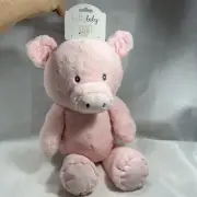 Kellytoy 18” pink pig baby rattle plush stuffed animal toy crinkle ears soft
