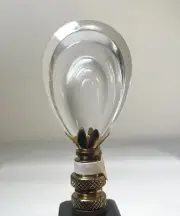Crystal Finials Large Balloon Shape Flat Clear Glass Crystal Lamp Finial
