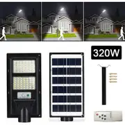 Solar Street LED Light Radar Sensor Remote Outdoor Garden Yard Flood Wall Lamp 320W