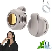 Small Whirlwind Bladeless Fan, Portable Silent Mini Bladeless Fan Clip, Adjustable 3-Speed Neck Fans Hanging Waist Clip Bladeless Fans, For Outdoor, Travel & Office (White 2Pcs)